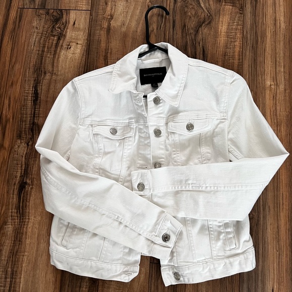 Banana Republic Jean Jacket, XS, white - Picture 3 of 6